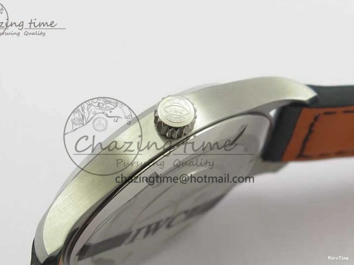 MIROTIME 0224 Soft MARK XVIII IW327001 SS FKF 1:1 Best Edition Black Dial On Black Leather Strap 7119